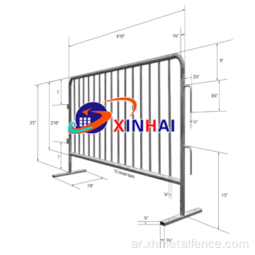 1.1*2.5m أمن المعادن حشد حاجز حاجز Barricade Barrier Road